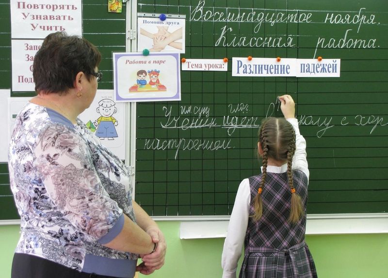 Урок русского языка с учителем
